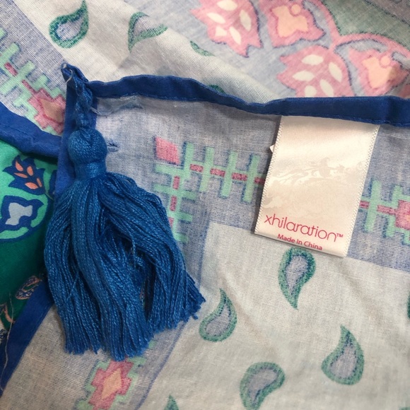 Tapestry Elephant mandala flowers graphic multi color. 58”X58” - Picture 3 of 4